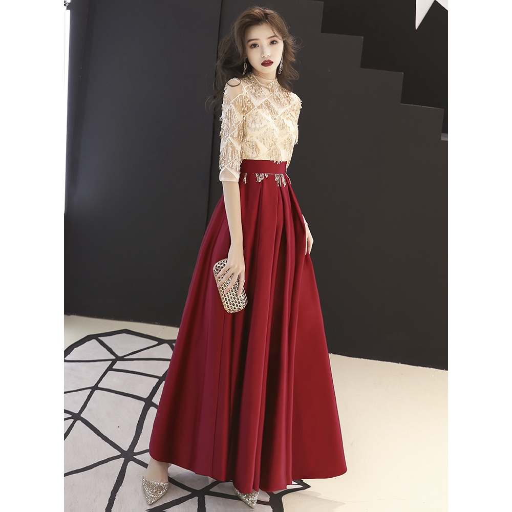 Women Stylish Dinner Evening Dress Ladies Girl Aura Queen Long Noble Banquet Party Generous Maxi Jubah Baju Dress Shopee Malaysia
