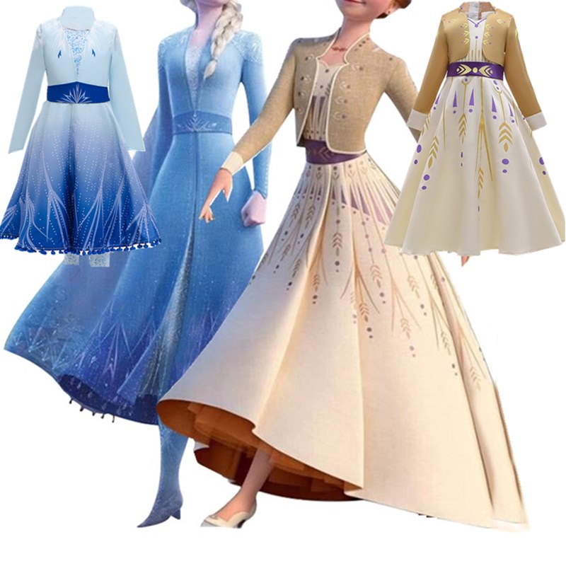 Frozen Anna Dress Teens Girl Anna Costume Children Kids Birthday Party Dress Girl Formal Prom Princess Dress Shopee Malaysia