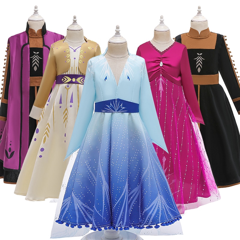 Socute Girls Anna Elsa 2 Cosplay Christmas Dress Kids Winter Costume Children Birthday Party Princess Dresses For 5 7 9 Girl Clothing Shopee Malaysia