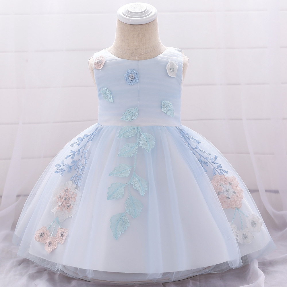 0 2 Yrs Baby Girls Christening Gown Baptism Dress One Year Birthday Dress Embroider Wedding Flower Girl Princess Dress Shopee Malaysia
