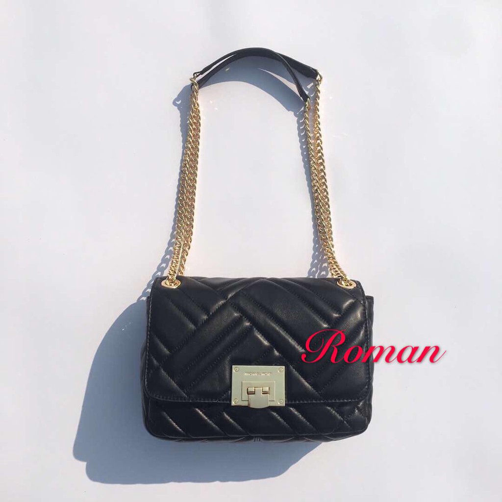 Michael Kors Mk Gold Chain Shoulder Backpack Sheepskin Sachet Side Backpack Single Shoulder Bag Two Colors Black Shopee Malaysia