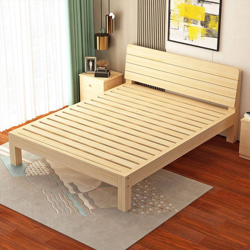 Solid Wood Bed Modern And Simple Master Bed Double Rental Room Bed Frame Foreign Queen Bed Wide Bed Children Bed Economic Simple Single Bed Shopee Malaysia