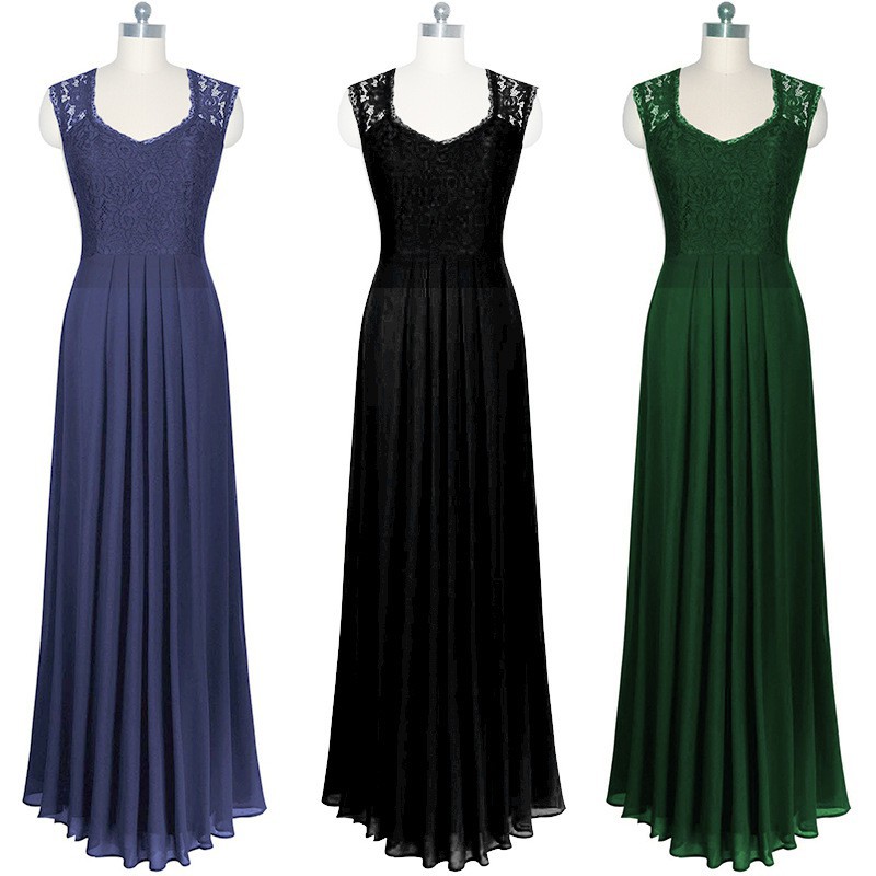 Woman Lace Elegant Long Dress Dinner Party Dresses Sexy Evening Gowns Maxi Dress Shopee Malaysia