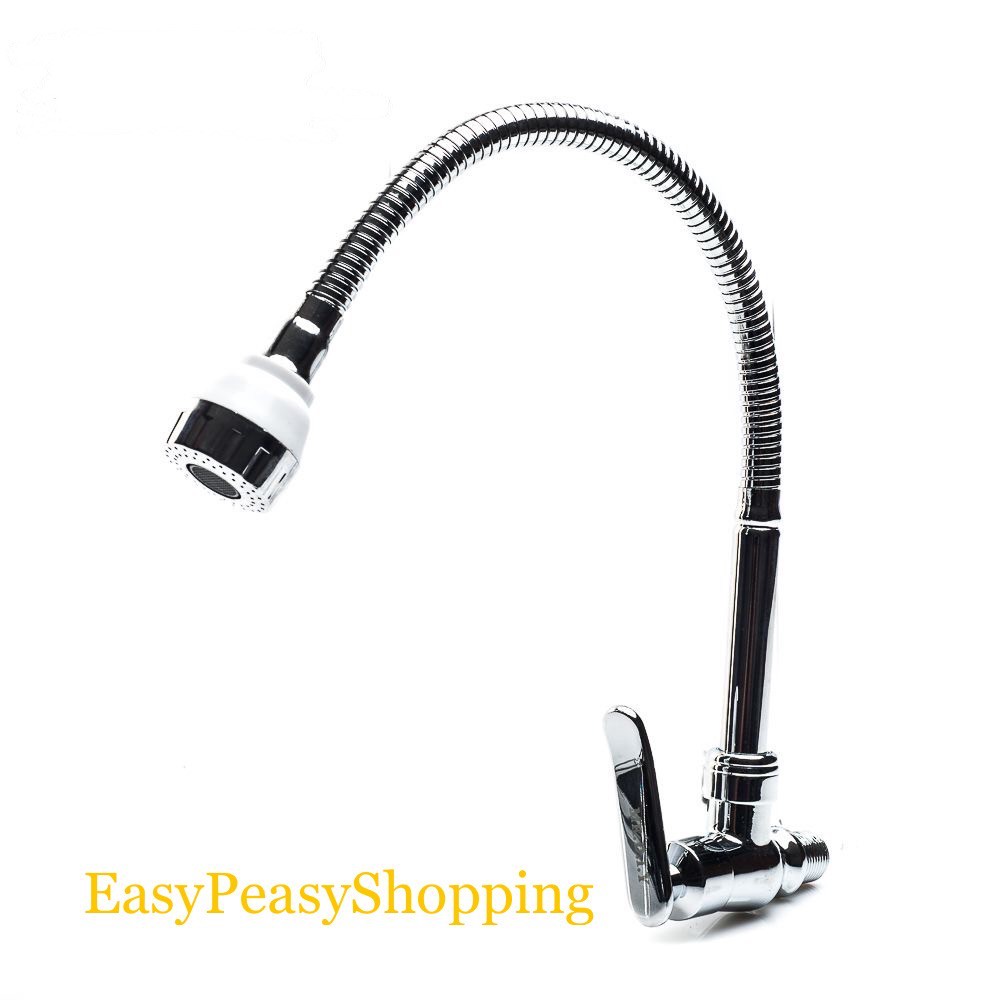 Kepala paip air sinki di bilik air menitik di rumah, pejabat dan tempat kerja. Stainless Steel Flexible Sink Wall Tap Heavy Duty Kepala Paip Sinki Kepala Pili Ready Stock