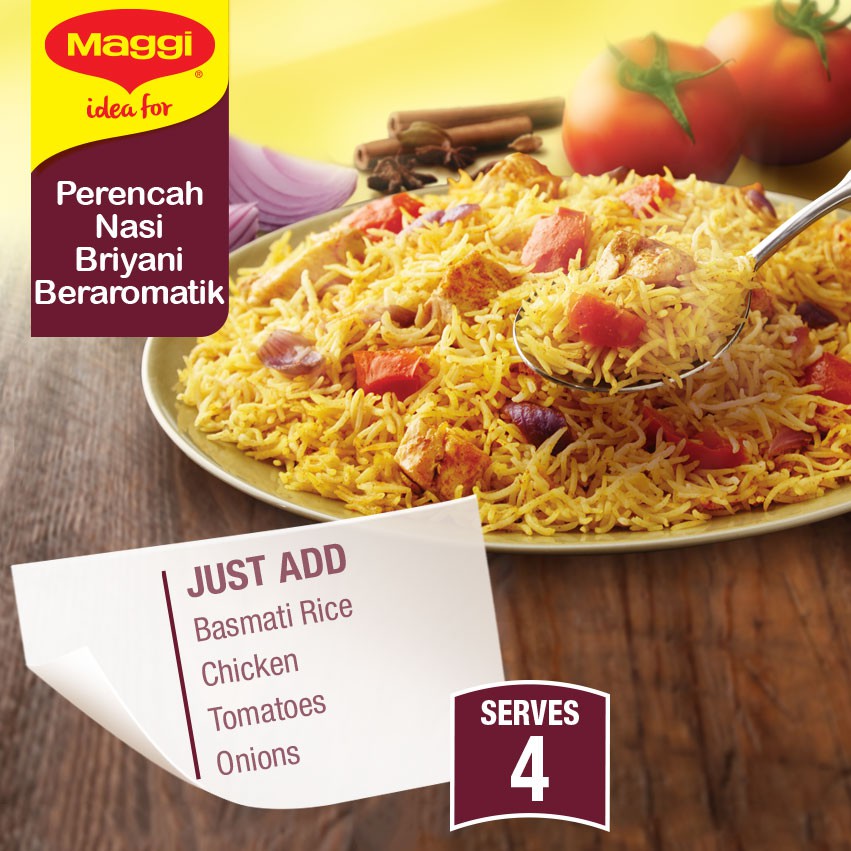 25 Resepi Nasi Beriani Perencah Maggi