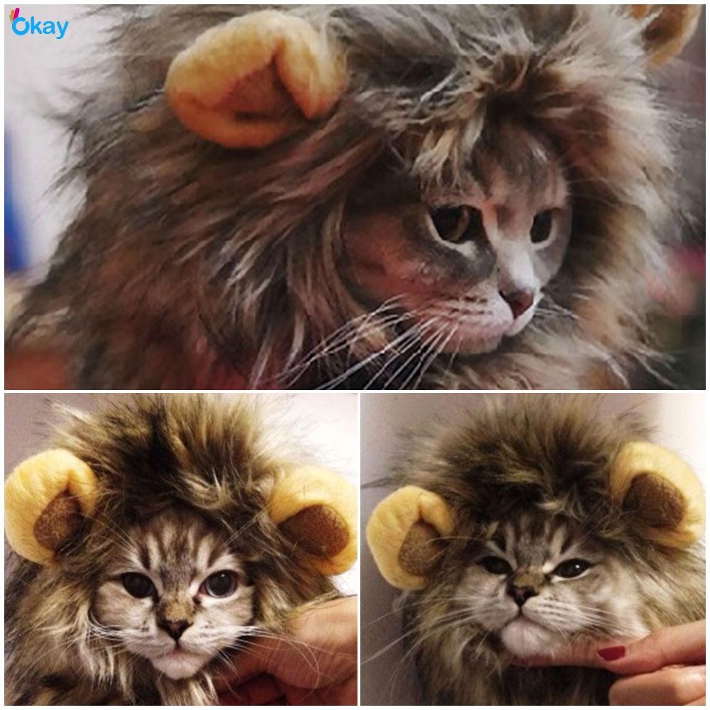 Op Furry Pet Costume Lion Wig For Cat Pets Clothes Fancy Dress Up With Ears Shopee Malaysia