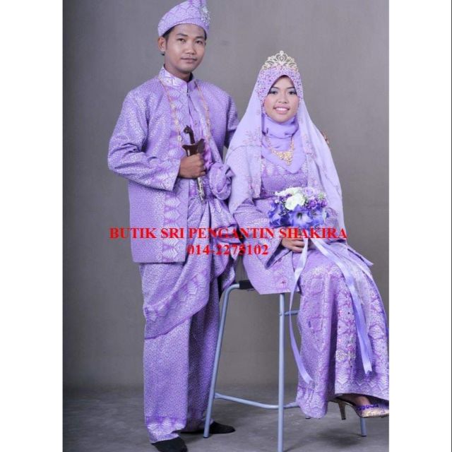 Selain warna gaun pengantin putih, warna pink juga menjadi favorit para wanita. Jual Baju Songket Pengantin Ungu Purple Perempuan Lelaki Shopee Malaysia