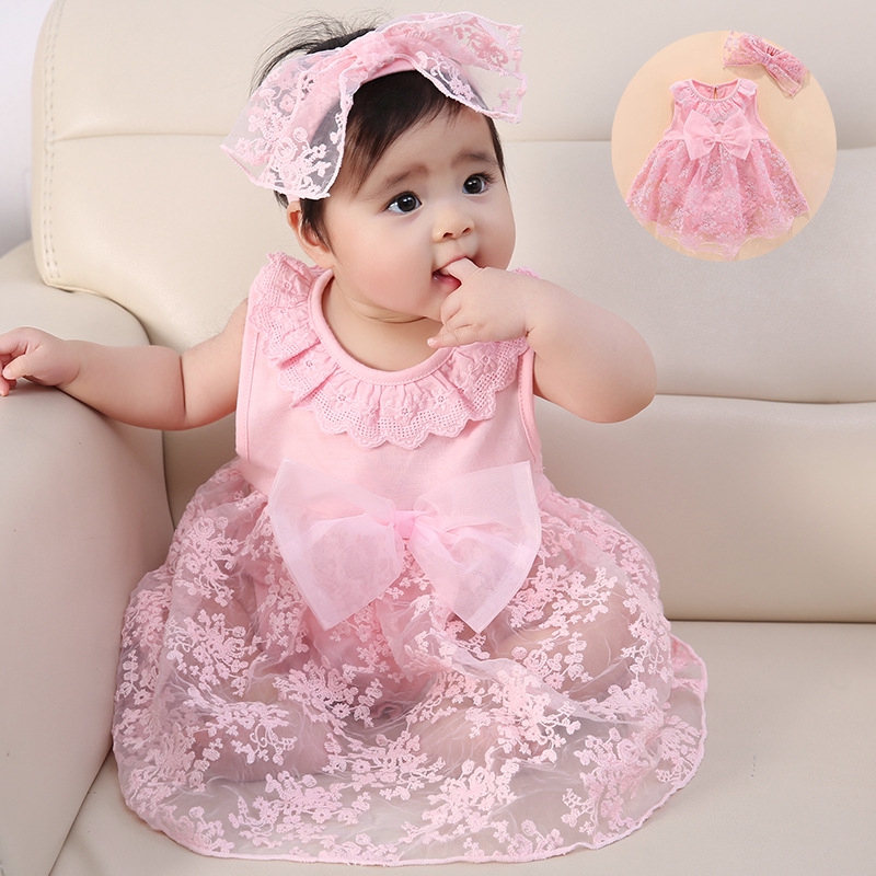 Baby S Dress Summer Korean Version 0 1 Years Old Cotton Baby Dress Baby Infant Dress Shopee Malaysia