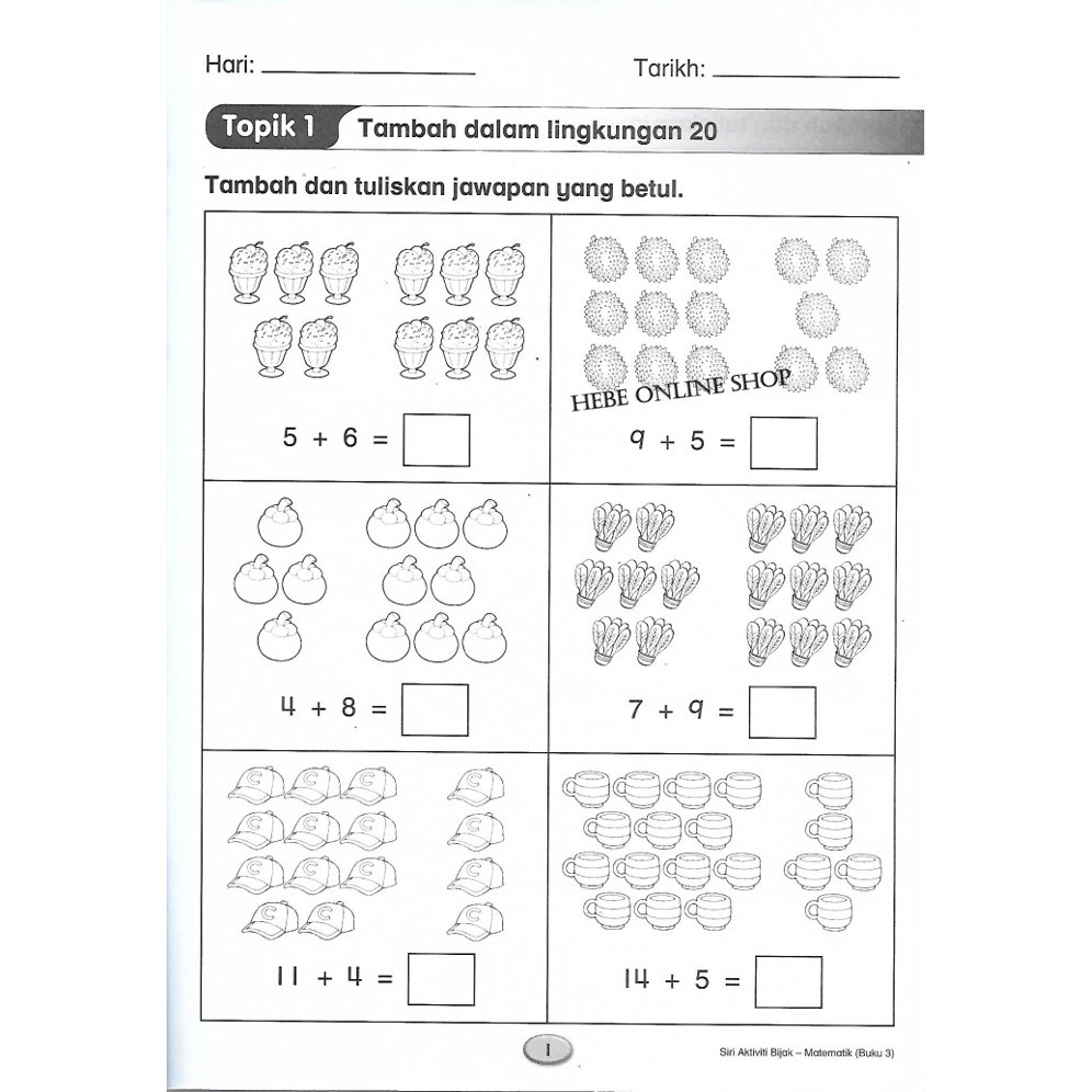 Walaupun begitu, kami telah hadkan kepada 6 muka surat sahaja. Siri Aktiviti Bijak Matematik Prasekolah Kspk Buku Latihan Tadika Mind To Mind Shopee Malaysia