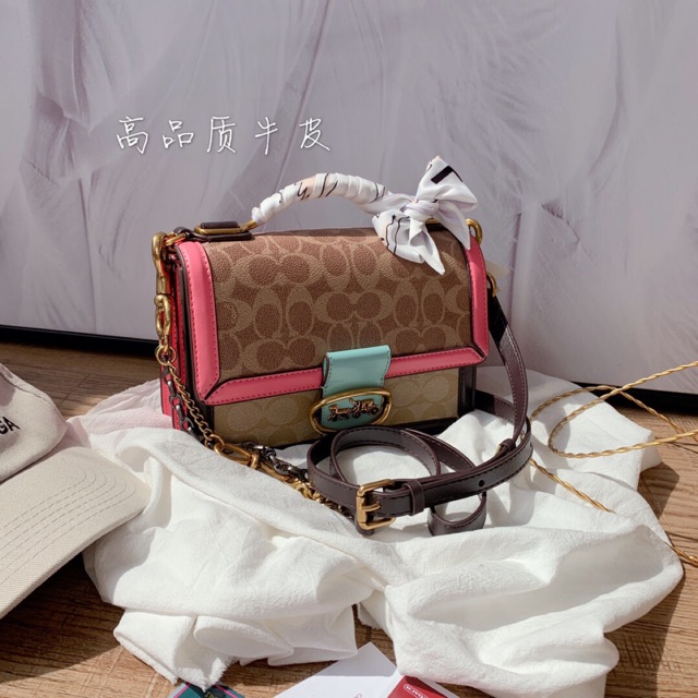 100% product authenticity guaranteed, check for more discounts and special offers here . Coach Riley Top Handle 22 In Signature Canvas Style No 73937 Complete Set In Calfskin Leather Shopee Malaysia