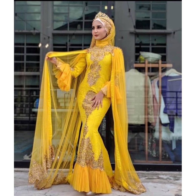 Gambar ini mampu kamu download bersama dengan mutu hd secara gratis disini. Baju Sanding Songket Kuning Diraja Shopee Malaysia