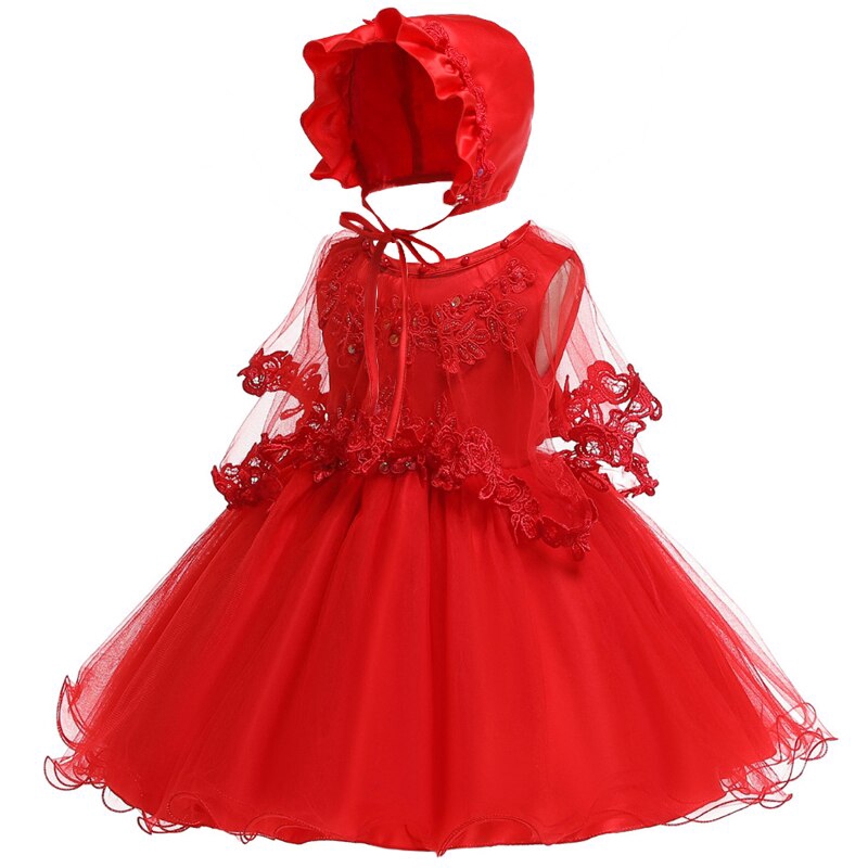 Baby Clothes Baptism White Girl Red Dress Infant Gown Wedding Dress For Girl Party First Birthday Newborn Girl Princess Dress Shopee Malaysia