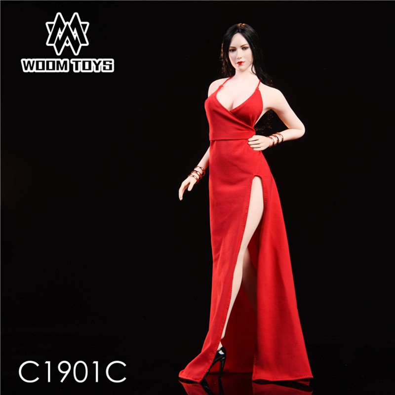 Toys C1901 1 6 Scale Ada Wong Dress Set Model Dress Red Carpet Evening Dress Fit Female Body Woman Head Sculpt Shopee Malaysia