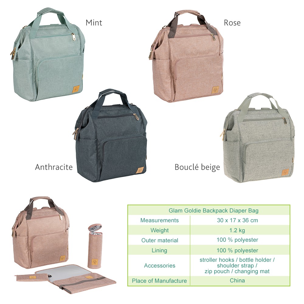 Lassig Glam Goldie Backpack Diaper Bag Shopee Malaysia