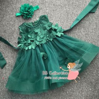 Ready Stock Dress Gown Emerald Green Baby Kids Shopee Malaysia
