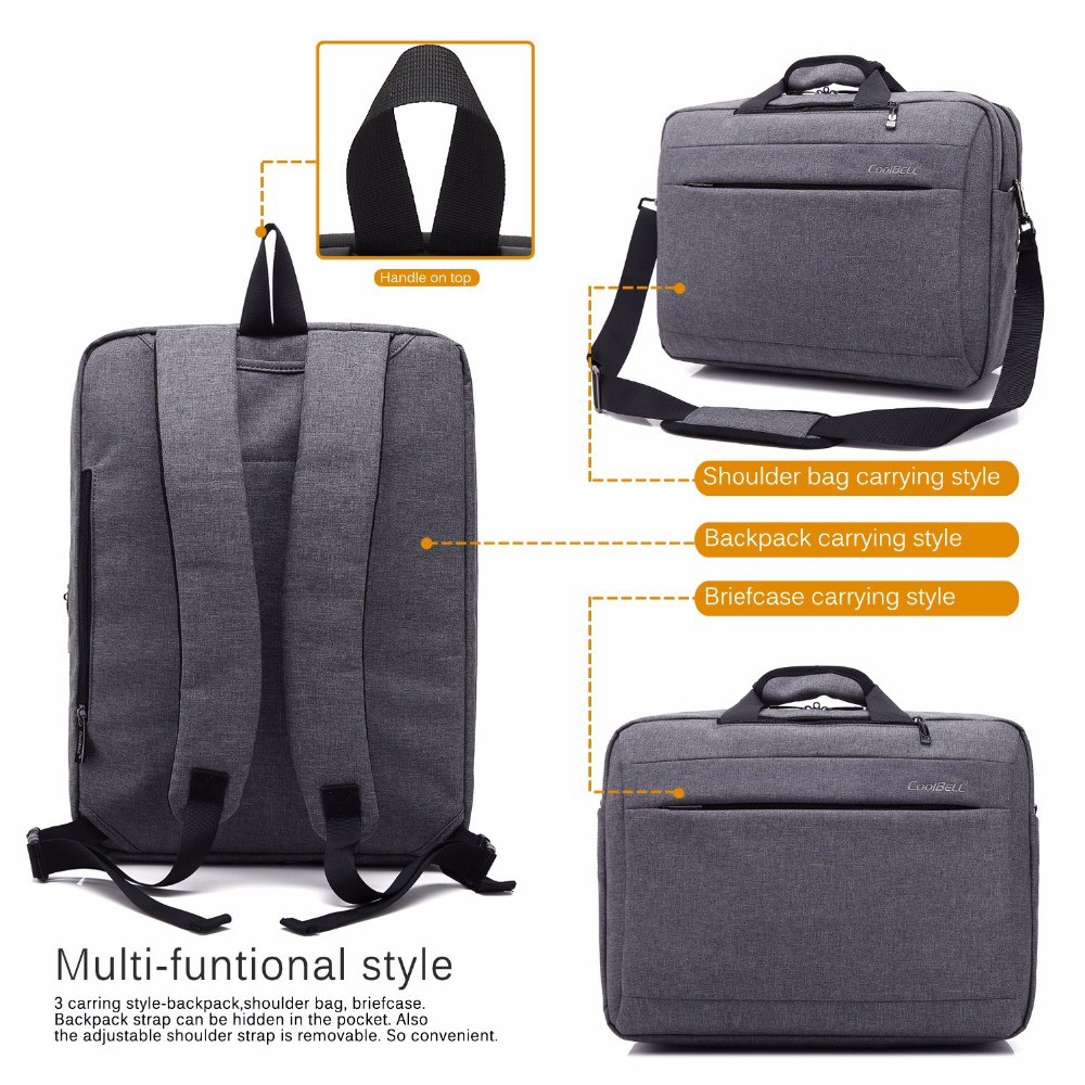 Coolbell 3 Ways Carrying Messenger Bag 17 3 Inch Laptop Backpack For Men Women Shopee Malaysia