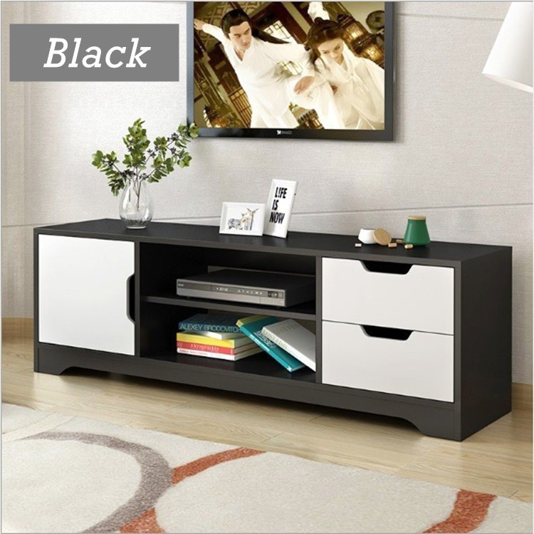 Premium Design Tv Cabinet Living Room Bedroom Wooden 1 Door 2 Drawer Tv Table Storage Rack Shopee Malaysia