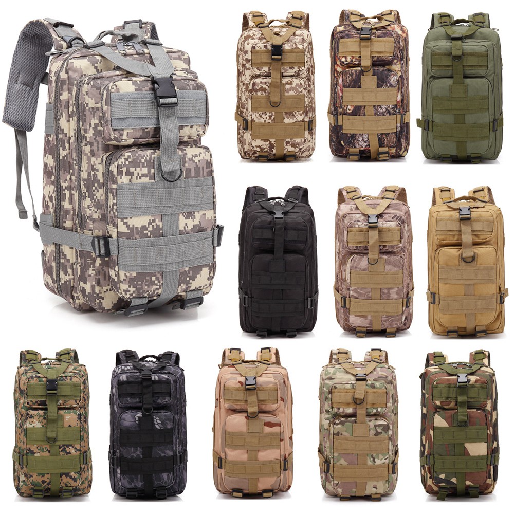 3p Tactical Military Army Backpack Outdoor Trekking Bag Rucksack Men Camping Hiking Backpacks Sports Molle Pack Climbing Bags Shopee Malaysia