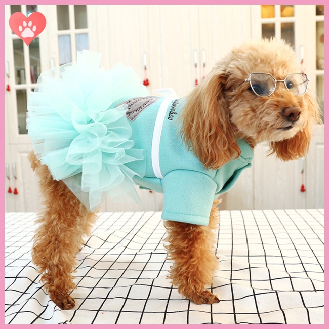 Temperament Pet Gauzy Dress For Cat Dogs Teddy Schnauzer Pomeranian Shopee Malaysia