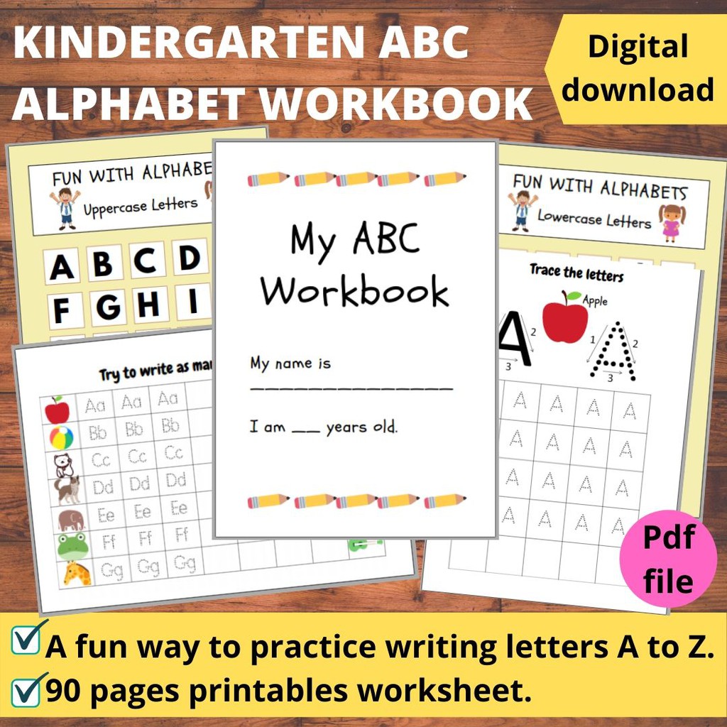 printables abc alphabet workbook for kindergarten buku abc softcopy