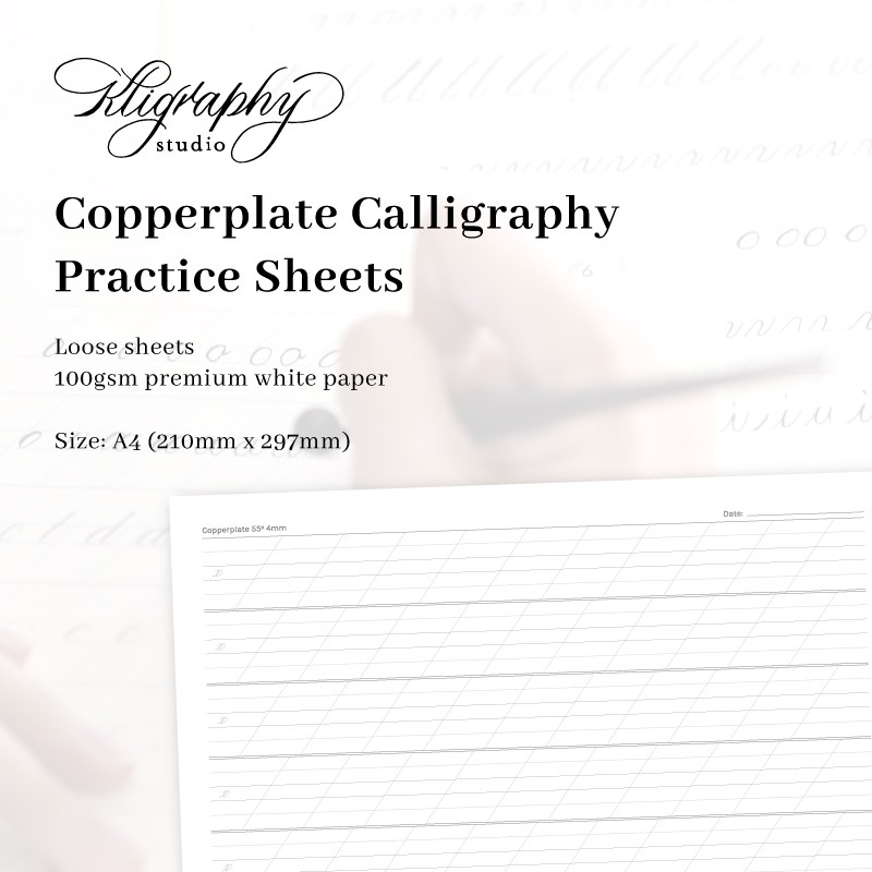 Online calligraphy generator email protected Calligraphy Copperplate Lined Practice Sheets Shopee Malaysia