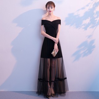 Elegant Sexy Prom Dinner Dresses Woman Cocktail Dress Birthday Party Black Tie Shopee Malaysia