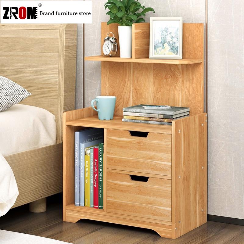 Modern Bedside Table 100 Solid Wood Waterproof Small Cabinet Locker Bedroom Locker Formaldehyde Free Shopee Malaysia