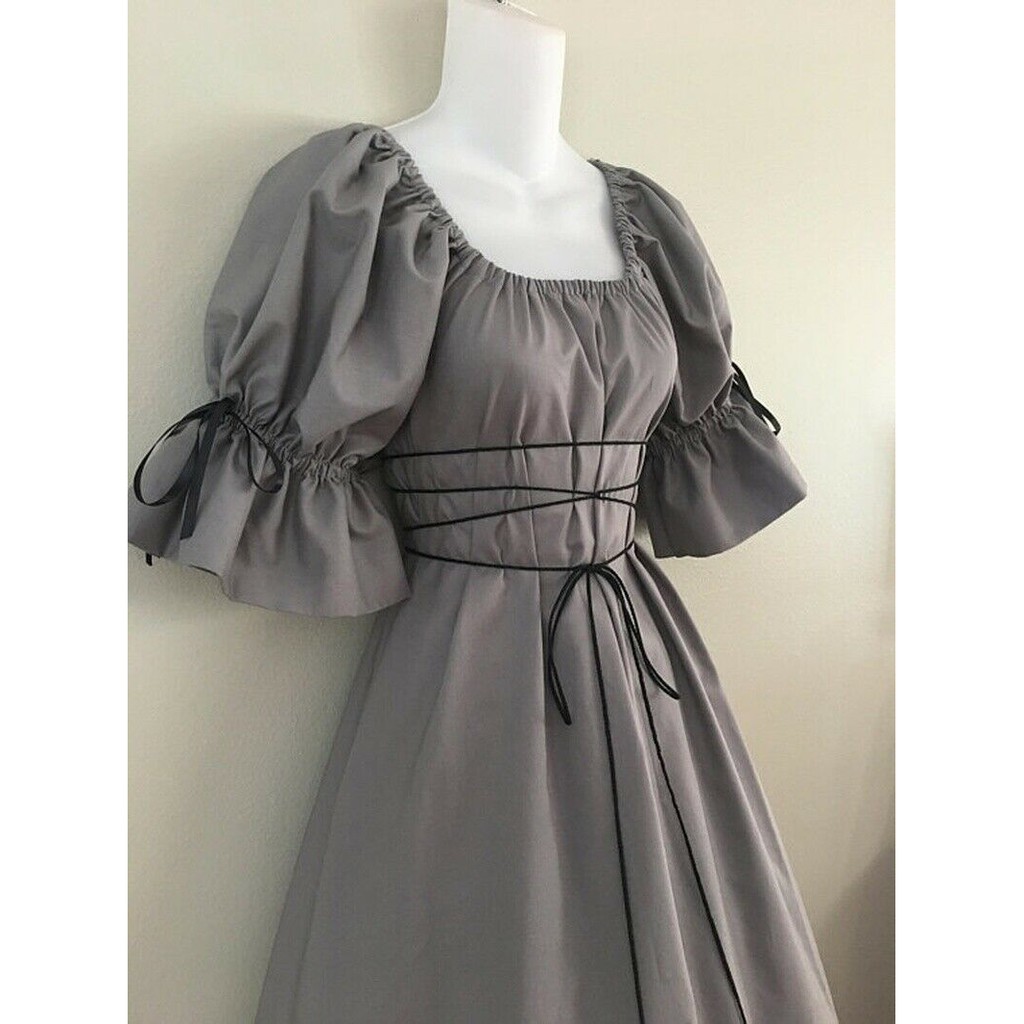 Dresses Summer Women Gothic Medieval Vintage Hooded Long Dress Cosplay Maxi Pixie Dress Colmartropicale Com My