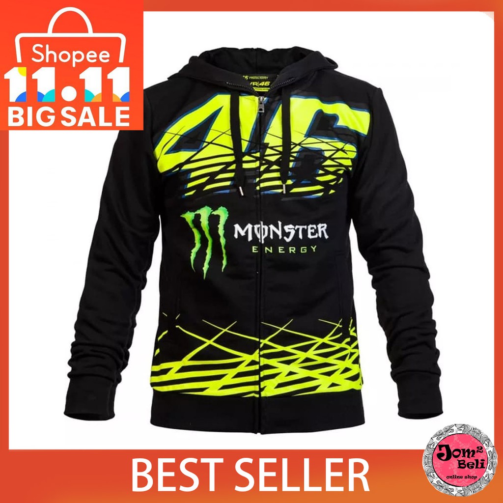 Yamaha Sweatshirt Valentino Rossi Vr46 Moto Gp Racing Adult Hoodie Light Jacket