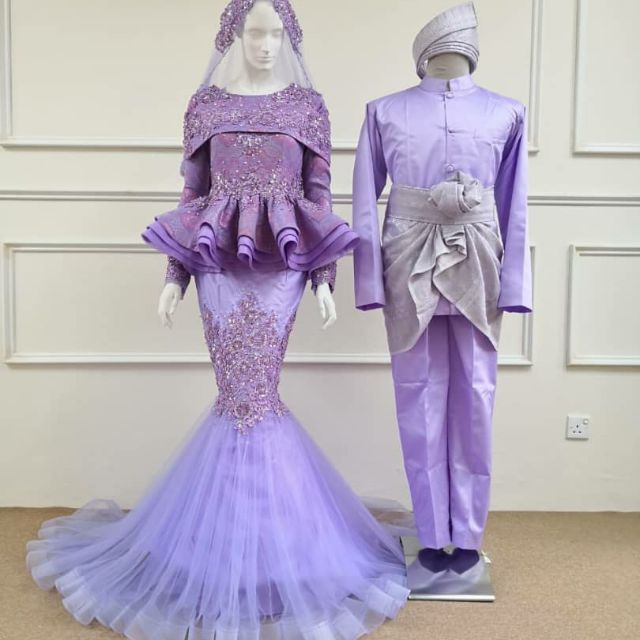 Pilih baju pengantin biar kena dengan warna kulit baru cun. 35 Trend Terbaru Baju Pengantin Songket Warna Purple Jm Jewelry And Accessories