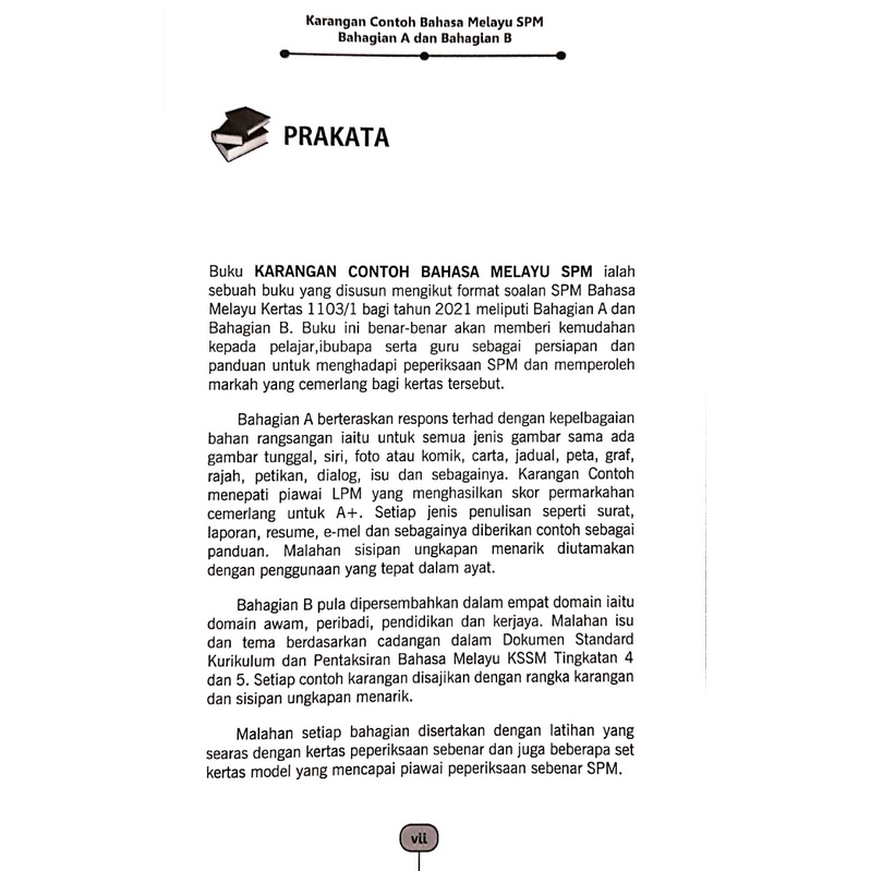 Karangan respon terhad disoal dalam bahagian a kertas 2 bahasa melayu pt3. Karangan Contoh Bahasa Melayu Spm Ssm Shopee Malaysia