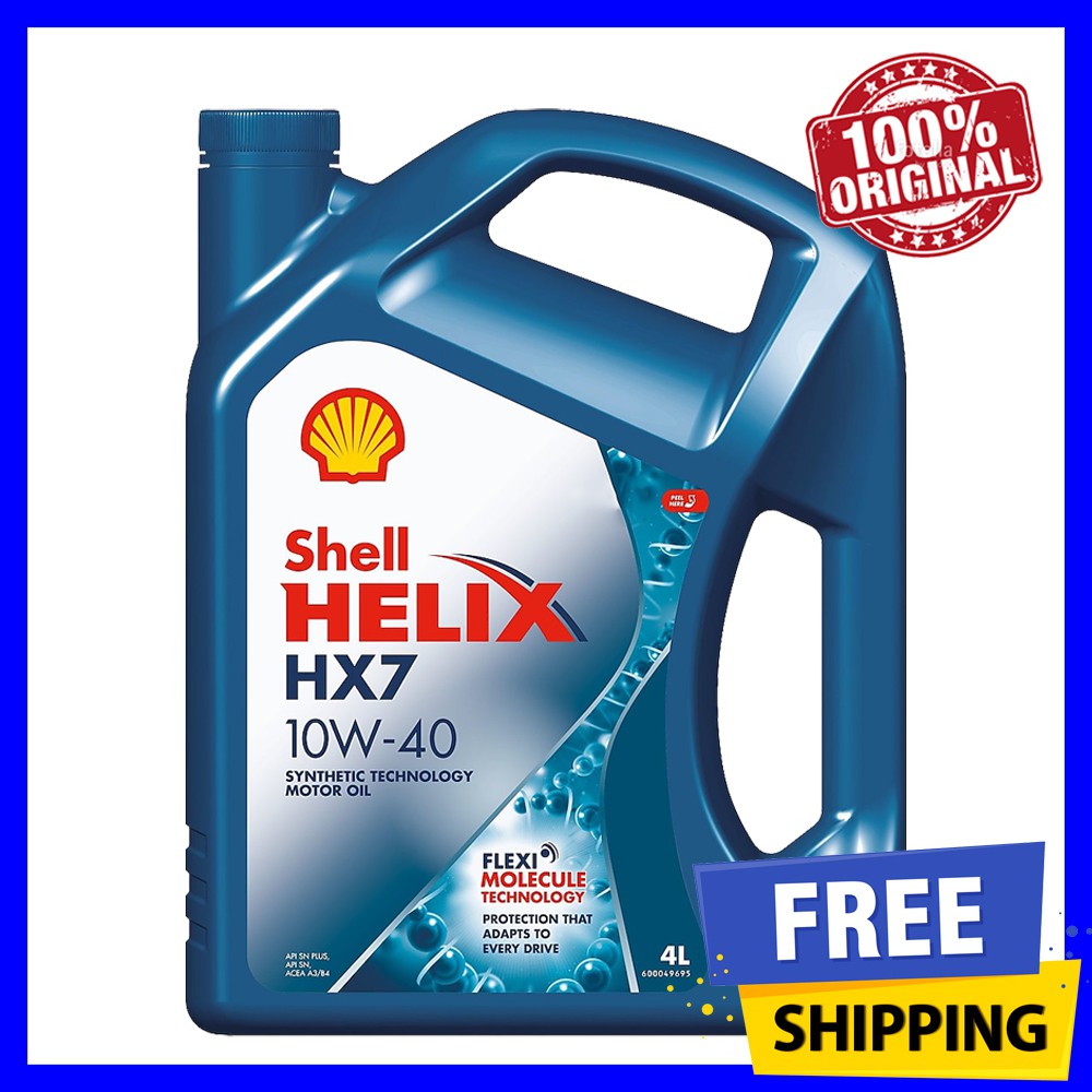Buy shell helix hx7 10w40 sn plus semi synthetic engine oil (4l) 10w-40
