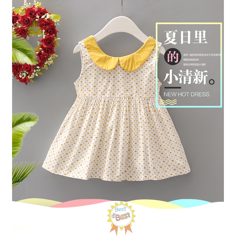 0 1 2 Half Year Old Female Baby Sleeveless Suspender Dress Summer Dress 4 8 Months Infant Princess Dress Thin Section Co Shopee Malaysia