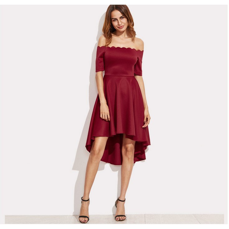 Casual Off Shoulder Formal Dinner Dress Evening Dress Shopee Malaysia