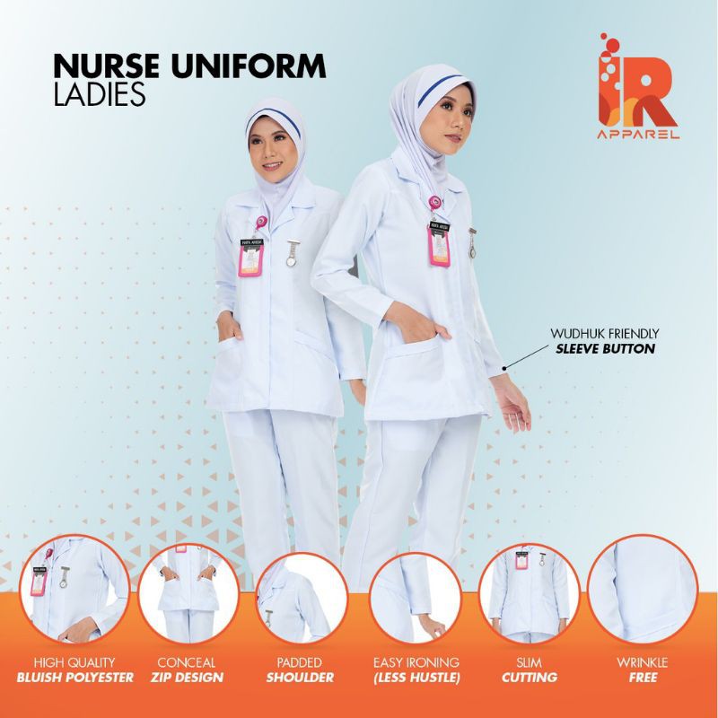 Spesifikasi saiz harus mempunyai toleransi tertentu bergantung kepada gaya pakaian yang berbeza, aplikasi kain dan sifat buatan tangan produk tekstil. Nurse Uniform Pakaian Jururawat Female Shopee Malaysia
