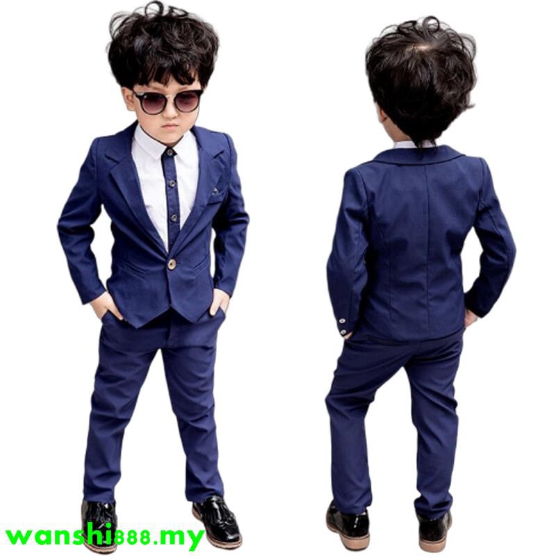 School Suit For Boys Costume Kids Formal Suits Wedding Boys Suits New 2pcs Kids Shopee Malaysia