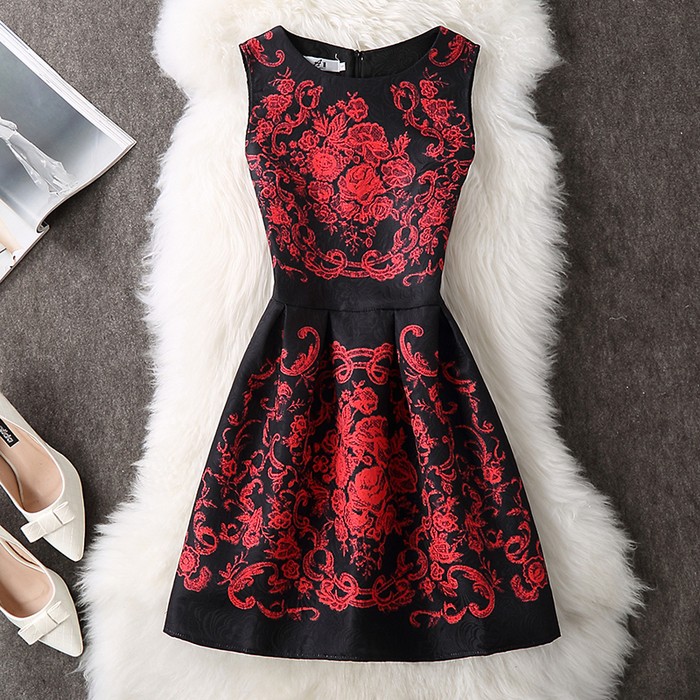 Women Retro Petite Dress Casual Dinner Party Cocktail Short Fancy Mini Dresses Shopee Malaysia