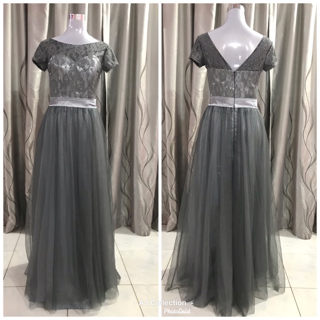 Simple Lace Bridesmaid Engagement Dinner Party Dress Shopee Malaysia