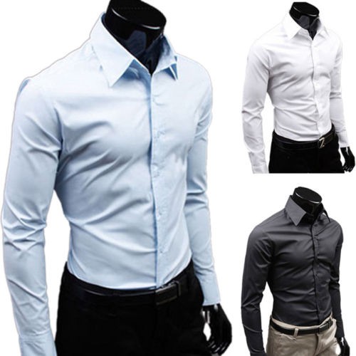 Men Luxury T Shirts Business Stylish Casual Long Sleeve Formal Slim Fit Shopee Malaysia