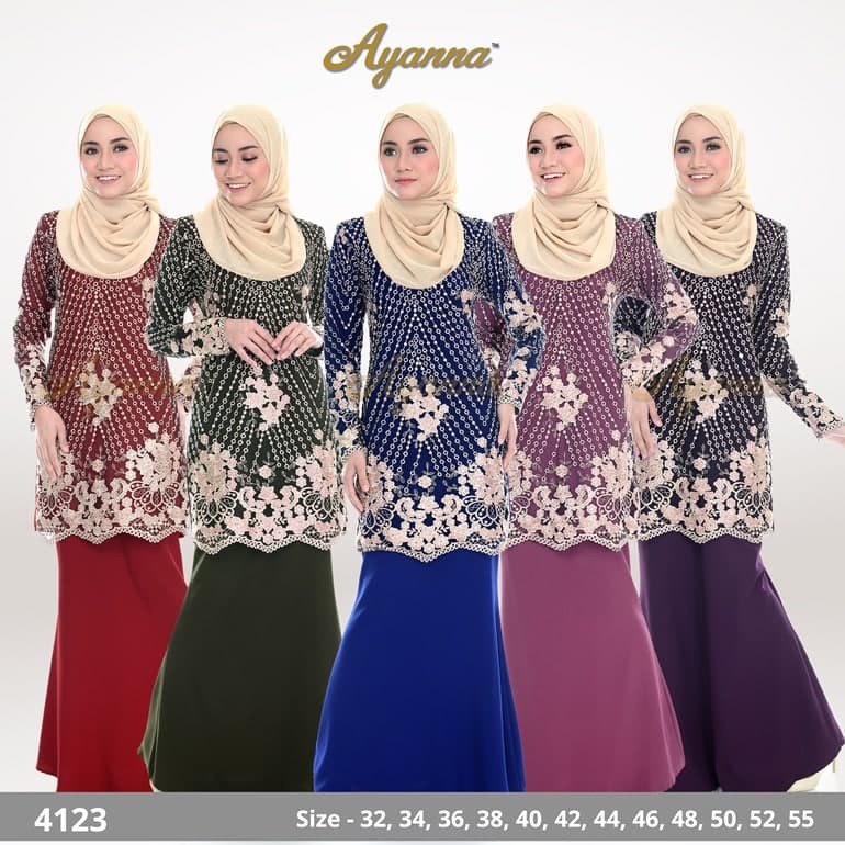 Baju kurung moden lace women s fashion clothes dresses on carousell. Baju Kurung Moden Lace Aisyah 4123 Kurung Lace Plus Size Sedondon Bridesmaid Baju Nikah Tunang Shopee Malaysia