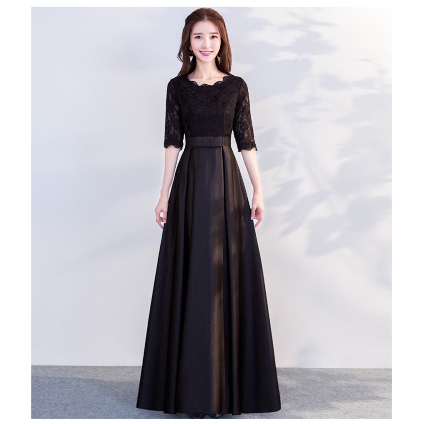Ready Stock Formal Maxi Dresses For Dinner Elegant Dress Dignified Annual Host Shopee Malaysia