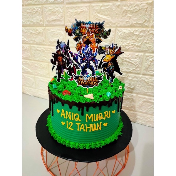 Mobile legends theme 1/2kg complete deco cake budget buttercream + choc moist + choc ganache + sprinkles + topper + choco + fondant deco cake super. Midamawibakehouse Online Shop Shopee Malaysia