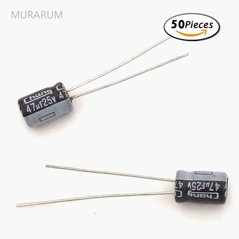 50pcs Aluminum Electrolytic Capacitor 47uf 25v 5 7 Electrolytic Capacitor