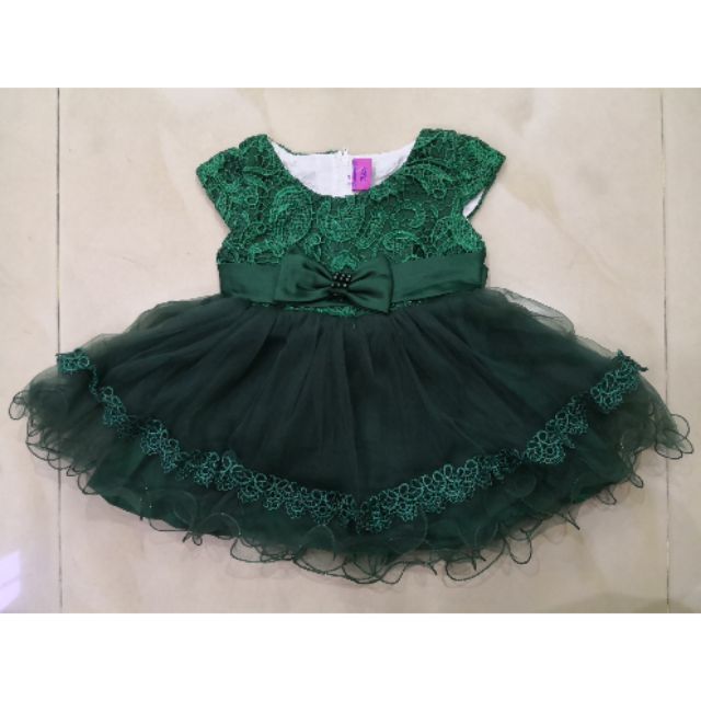 Cheeryfashion Emerald Green Kids Girl Princess Dress Gown Party Wedding Event Shopee Malaysia