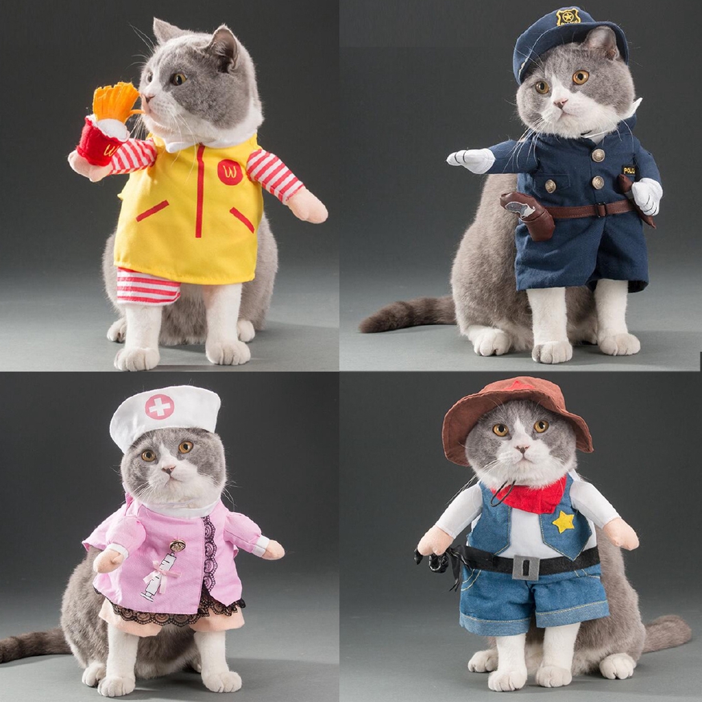 Christmas Halloween Funny Pets Dress Up Pet Costume Cat And Dog Shopee Malaysia