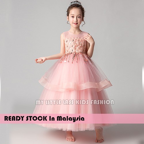 Kids Formal Dress Children Dress Sequin Piano Children Dress Wedding Dress One Piece Sequin