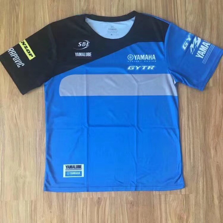 Valentino Rossi 46 Yamaha Polo Shirt Blue Alex Reade