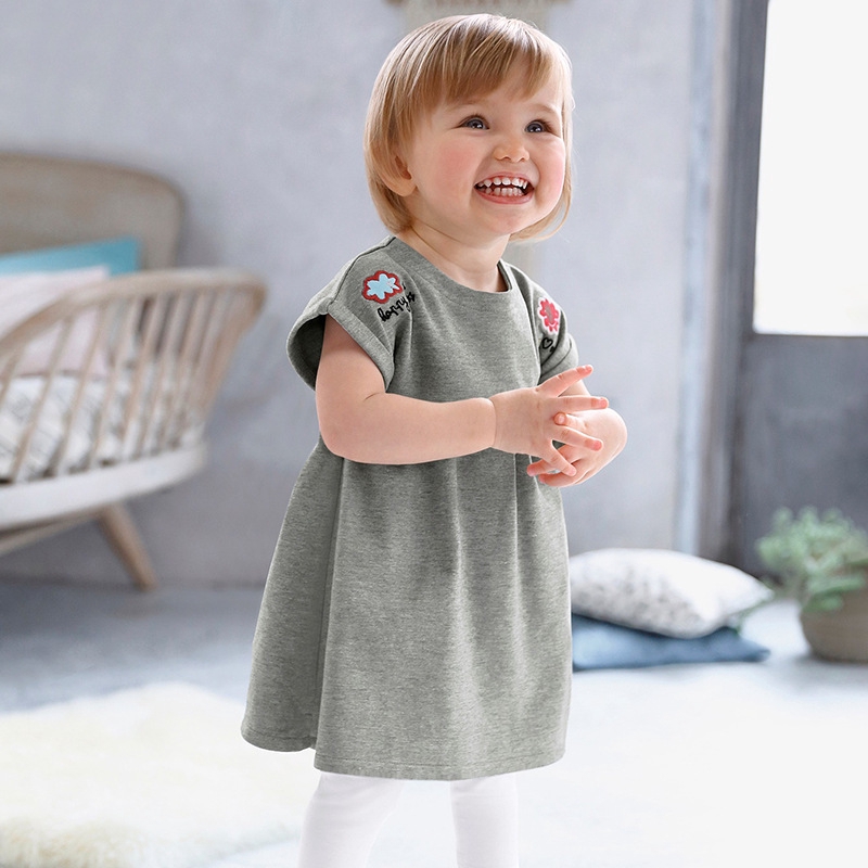 Summer Kids Tshirt Children S Lovely Home Dress Knitting Cotton Baby Girl S Short Sleeve Dress Shopee Malaysia