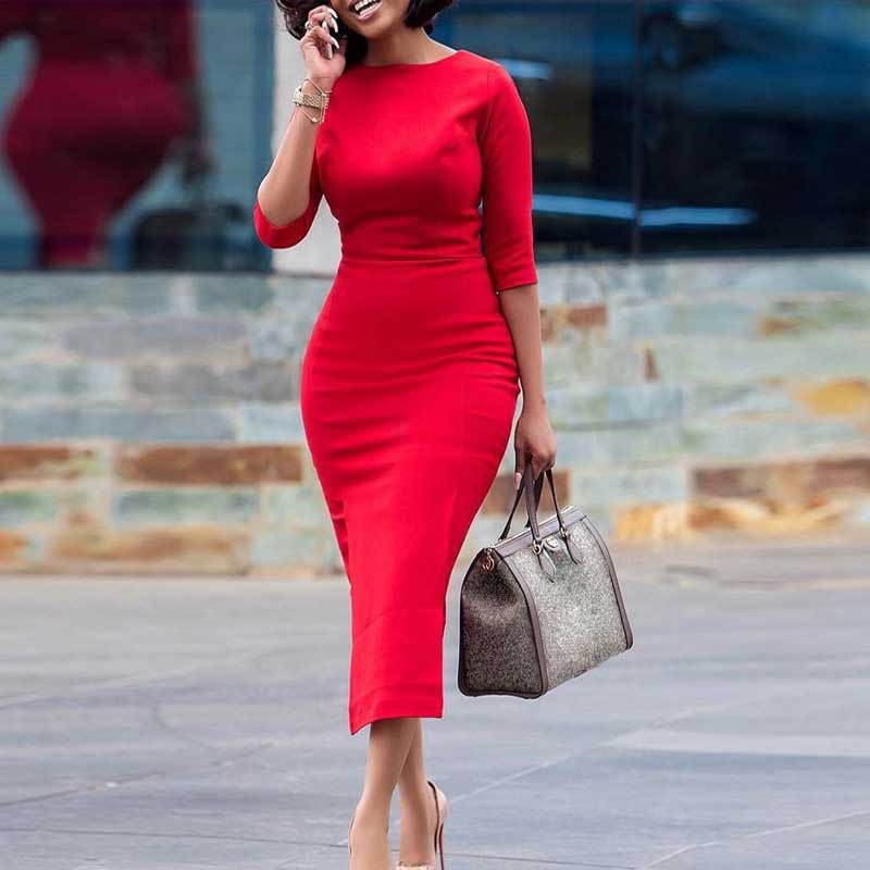 Red Dress Women S 2019 Winter Dress Dinner Red Tight Long Sleeved Dress Elegant New Dresses Woman Party Night S Xl Shopee Malaysia