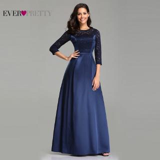 Navy Blue Dinner Evening Midi Maxi Gown Dress Custom Made Shopee Malaysia